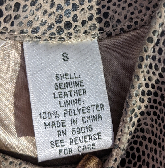 Snake print Leather Jacket - Picture 2 of 4